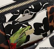 Colestore Dolce & Gabbana Dauphine Floral Print Medium Miss Sicily Satchel Black White 25x12x20cm - 6