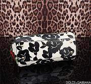 Colestore Dolce & Gabbana Dauphine Floral Print Medium Miss Sicily Satchel Black White 25x12x20cm - 4
