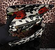 Colestore Dolce & Gabbana Dauphine Floral Print Medium Miss Sicily Satchel Black White 25x12x20cm - 5