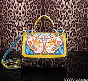 Colestore Dolce & Gabbana Dauphine Majolica Printed Small Miss Sicily Satchel Multicolor 25x12x20cm - 1