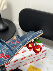 Colestore Louis Vuitton LV x TM Lily Mule Monogram Cherry Denim - 6