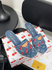 Colestore Louis Vuitton LV x TM Lily Mule Monogram Cherry Denim - 5