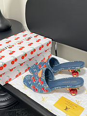 Colestore Louis Vuitton LV x TM Lily Mule Monogram Cherry Denim - 2