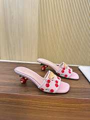 Colestore Louis Vuitton LV x TM Lily Mule Monogram Cherry Washed Pink Denim - 1