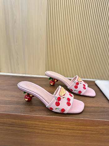 Colestore Louis Vuitton LV x TM Lily Mule Monogram Cherry Washed Pink Denim