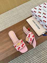 Colestore Louis Vuitton LV x TM Lily Mule Monogram Cherry Washed Pink Denim - 4