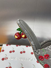 Colestore Louis Vuitton LV x TM Lily Mule Monogram Cherry Gray Denim - 6