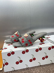 Colestore Louis Vuitton LV x TM Lily Mule Monogram Cherry Gray Denim - 3