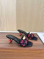 Colestore Louis Vuitton LV x TM Lily Mule Monogram Cherry Black Denim - 1