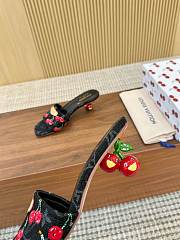 Colestore Louis Vuitton LV x TM Lily Mule Monogram Cherry Black Denim - 5