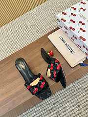 Colestore Louis Vuitton LV x TM Lily Mule Monogram Cherry Black Denim - 4