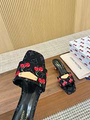 Colestore Louis Vuitton LV x TM Lily Mule Monogram Cherry Black Denim - 3