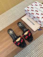Colestore Louis Vuitton LV x TM Lily Mule Monogram Cherry Black Denim - 2
