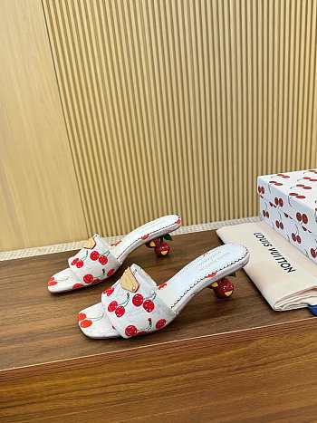 Colestore Louis Vuitton LV x TM Lily Mule Monogram Cherry White Denim