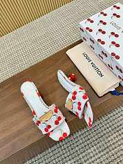 Colestore Louis Vuitton LV x TM Lily Mule Monogram Cherry White Denim - 3