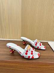 Colestore Louis Vuitton LV x TM Lily Mule Monogram Cherry White Denim - 4