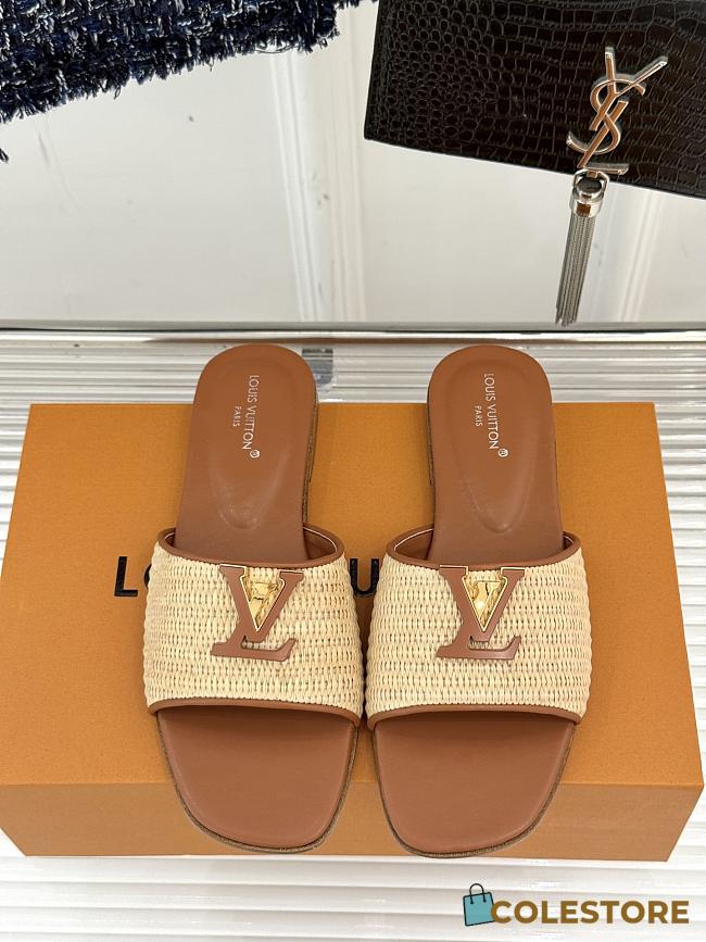 Colestore Louis Vuitton LV Mare Flat Mule Sandals Caramel  - 1