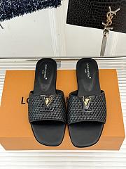 Colestore Louis Vuitton LV Mare Flat Mule Sandals Black - 1