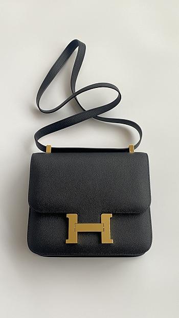 Colestore Hermes Constance 24 Black Epsom 24cm