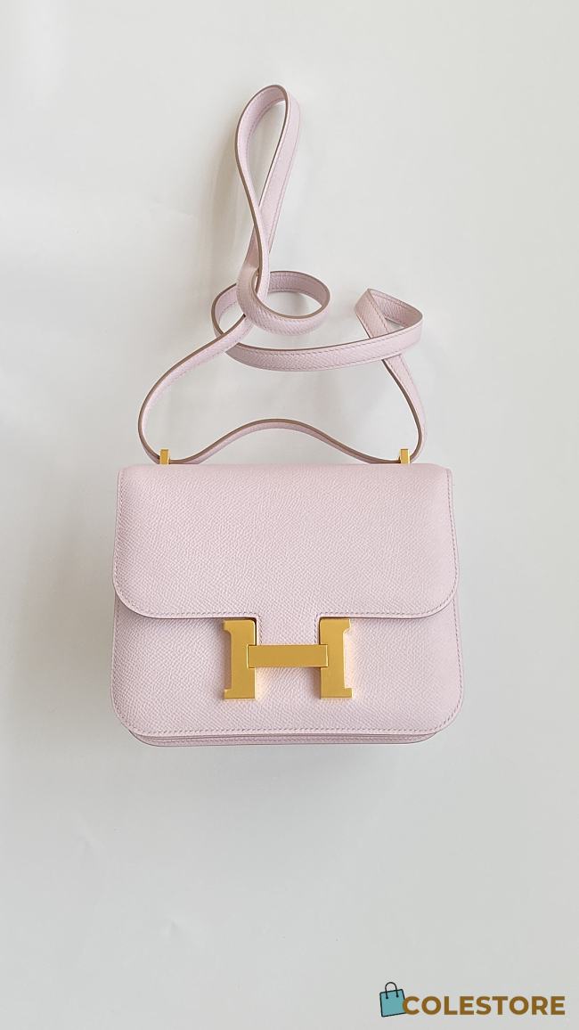 Colestore Hermes Constance 19 Rose Sakura Epsom Gold Hardware 19cm - 1