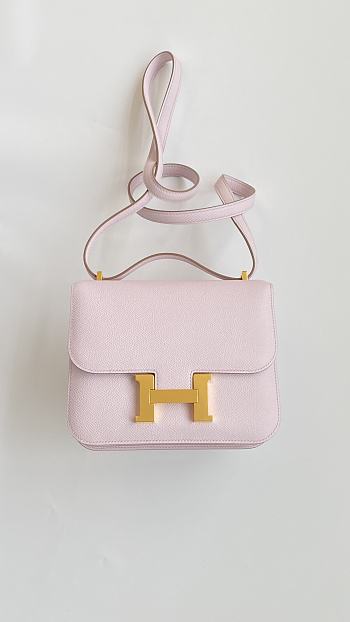 Colestore Hermes Constance 19 Rose Sakura Epsom Gold Hardware 19cm