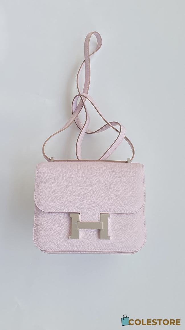 Colestore Hermes Constance 19 Rose Sakura Epsom Silver Hardware 19cm - 1