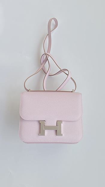 Colestore Hermes Constance 19 Rose Sakura Epsom Silver Hardware 19cm