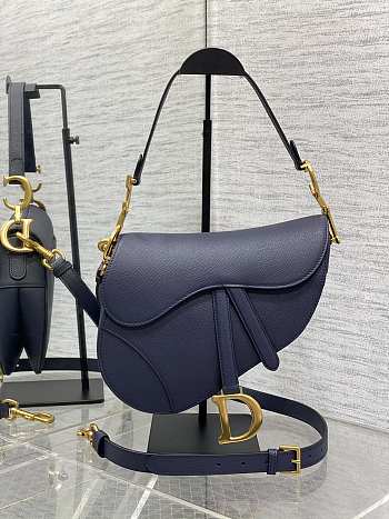 Colestore Dior Saddle Bag Navy Blue 24×6×18cm