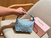 Colestore Miu Miu Denim Crossbody Flap 19×12×10cm - 2