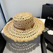 Colestore Gucci Raffia Straw Hat with Horsebit Detail 57cm - 4