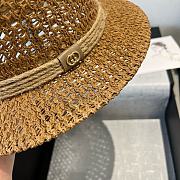 Colestore Gucci Raffia Straw Hat with GG Emblem 57cm - 2
