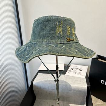 Colestore Louis Vuitton Distressed Denim Bucket Hat 
