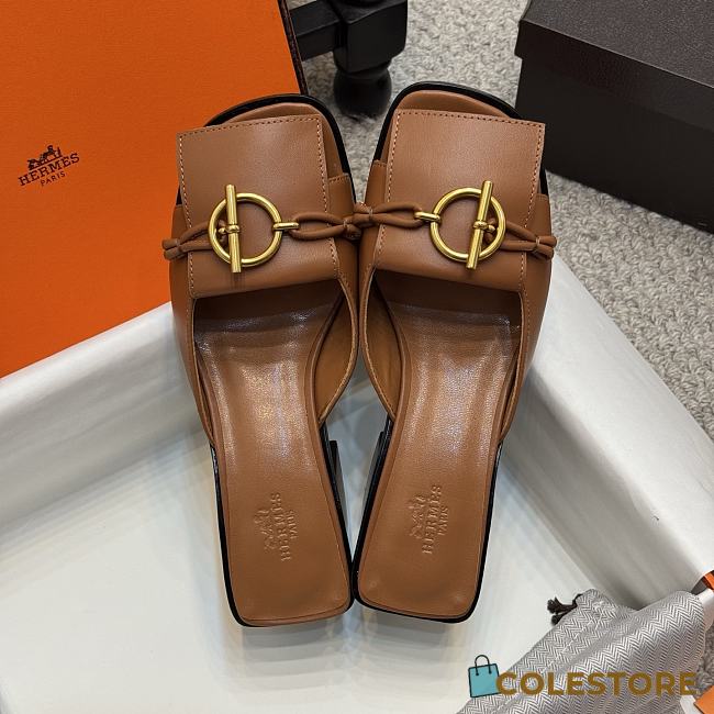Colestore Hermes Ilot 50 Sandal Caramel  - 1