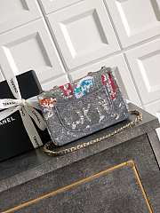 Colestore Chanel Classic 11.12 Handbag Silver & Multicolour 20cm - 4