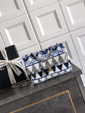 Colestore Chanel Blue Sequin Mini Flap Bag 20cm