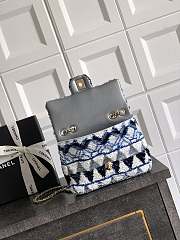 Colestore Chanel Blue Sequin Mini Flap Bag 20cm - 3