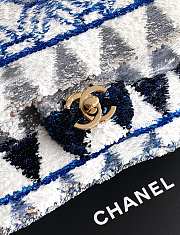 Colestore Chanel Blue Sequin Mini Flap Bag 20cm - 4