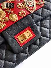 Colestore Chanel Black Quilted Wool 'Romanov Charms' 2.55 Reissue Bag 25.5cm - 2