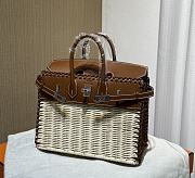 Colestore Hermes Birkin Picnic Bag  Barenia Leather & Wicker 25cm - 1