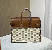 Colestore Hermes Birkin Picnic Bag  Barenia Leather & Wicker 25cm - 4