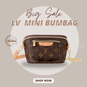Louis Vuitton Mini Bumbag Monogram Macassar Canvas 17x15cm 