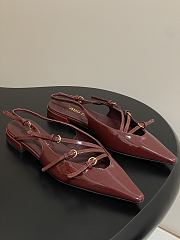 Colestore Miu Miu Patent leather Slingback Ballerinas with Buckles Carmine - 1