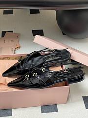 Colestore Miu Miu Patent leather Slingback Ballerinas with Buckles Black - 5