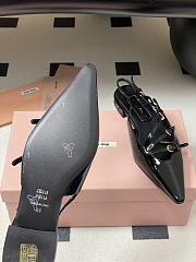 Colestore Miu Miu Patent leather Slingback Ballerinas with Buckles Black - 4