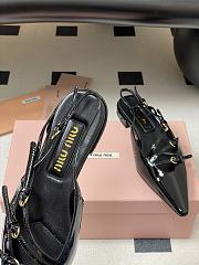 Colestore Miu Miu Patent leather Slingback Ballerinas with Buckles Black - 3