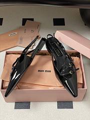 Colestore Miu Miu Patent leather Slingback Ballerinas with Buckles Black - 2
