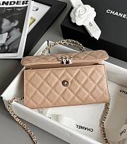 Colestore Chanel 25S Cross Handle Kelly Chain Bag Dark Beige 18x10x4.5cm - 4