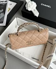 Colestore Chanel 25S Cross Handle Kelly Chain Bag Dark Beige 18x10x4.5cm - 2