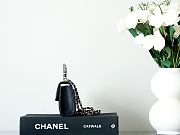 Colestore Chanel 25S Cross Handle Kelly Chain Bag Black 18x10x4.5cm - 4