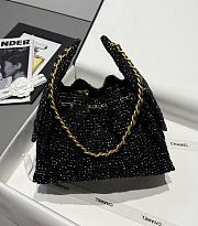 Colestore Chanel 25A Métiers d’Art Collection Tweed 25 Bag Small Hobo in Black 30x26x14cm - 5